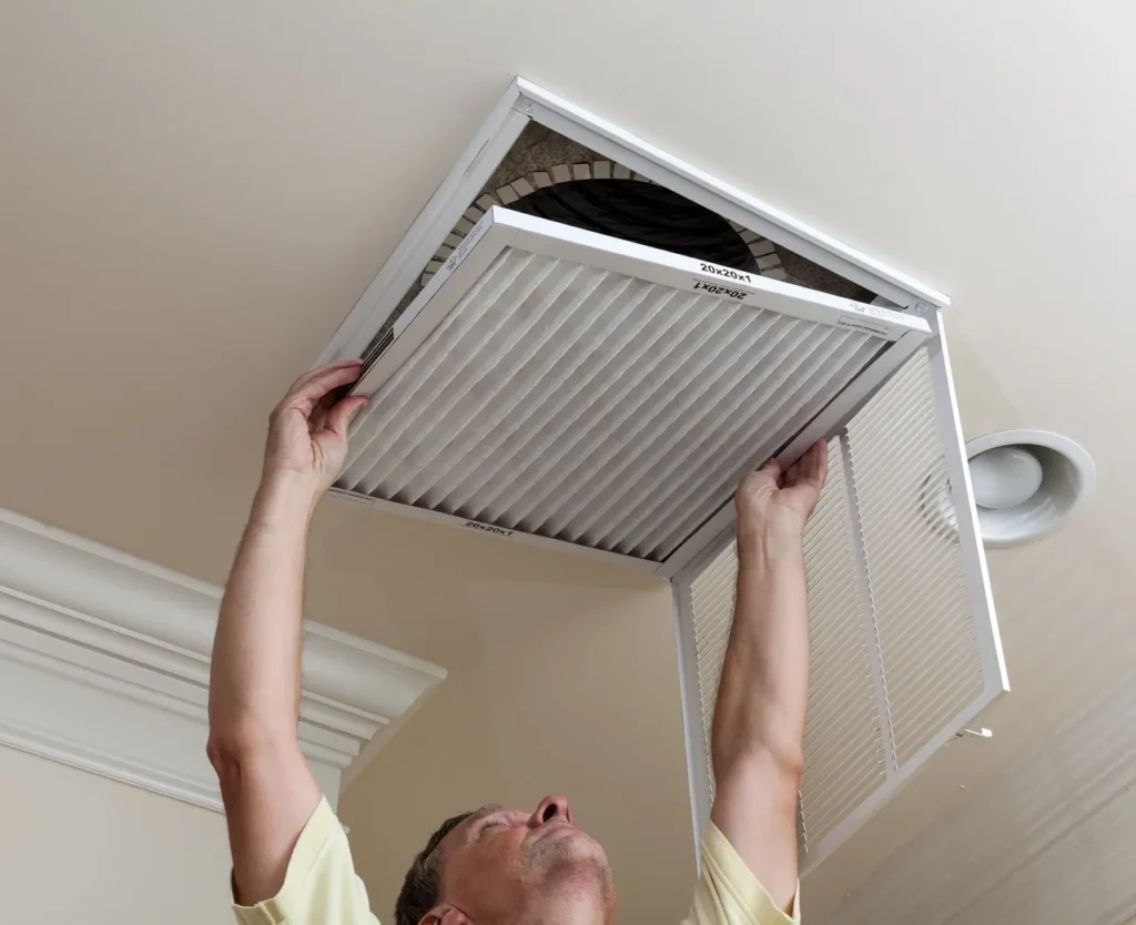 vent-cleaning-her-heating-and-cooling-indianapolis-in AC Filter Change